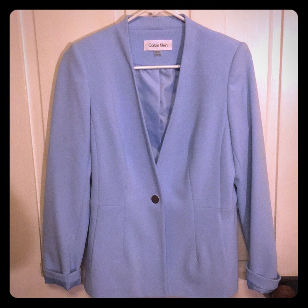 Calvin Klein powder blue Blazer